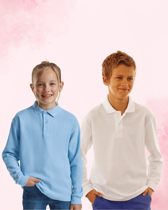 Детска Поло Тениска с дълъг ръкав 35/65 KIDS LONG SLEEVE
