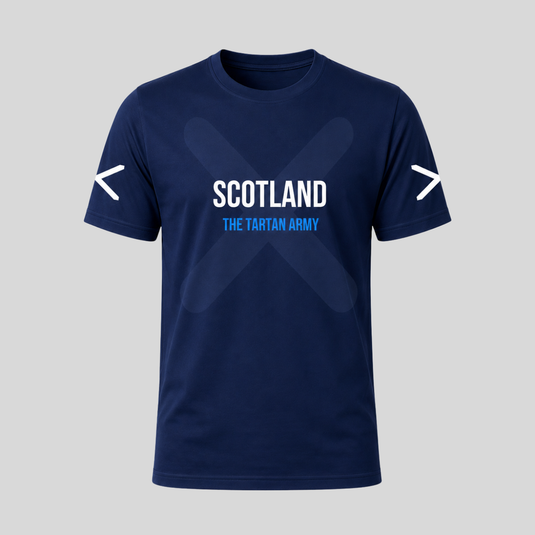 Scotland Fan T-Shirt – Tartan Army Edition Front Design