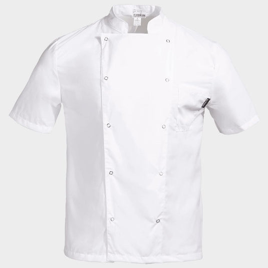 Chef's Tunic NAPOLI 2.0 Short Sleeve White — Professional Kitchen Uniform | Tshirt Media