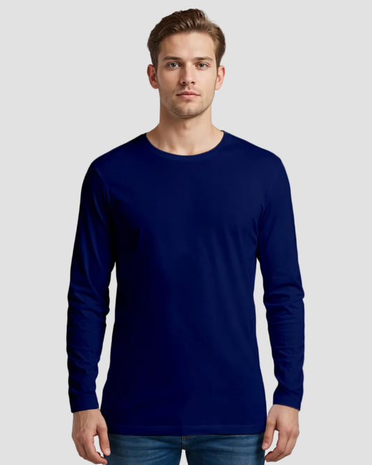 A male model wearing a white long sleeve t-shirt with the text 'PROMO 3 PCS BUNDLE' on the top right corner, against a yellow background.